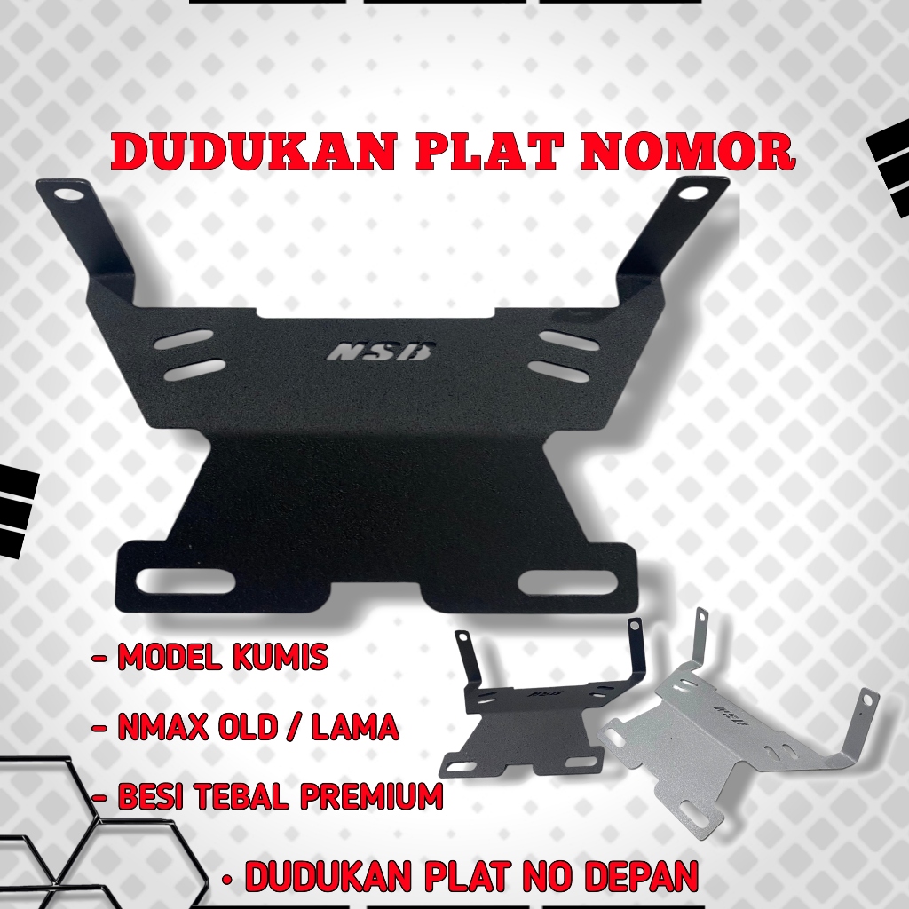 BREKET DUDUKAN PLAT NO NMAX MODEL KUMIS BREKET PLAT NOMOR NMAX OLD NMAX LAMA 2016 2017 2018 2019