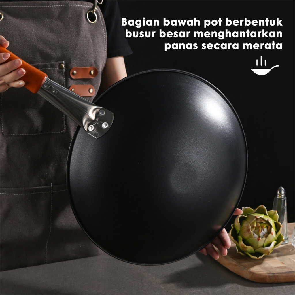Ay00 Home_lix Wajan Seasoning Wajan Baja Wajan Kuali 34cm Wajan Masak