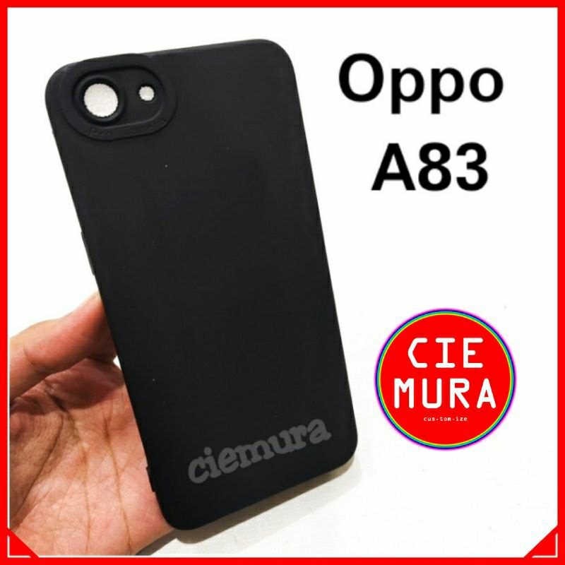 CIE Case Hitam Oppo A83 Black Matte Softcase Polos Lentur Slim Silikon HP Ciemura