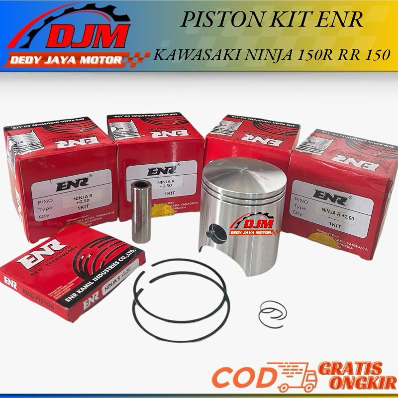 HKS (FreeOngkir) Piston Kit Kawasaki Ninja R 150, Ninja RR 150 Original ENR Tersedia Ukuran STD,