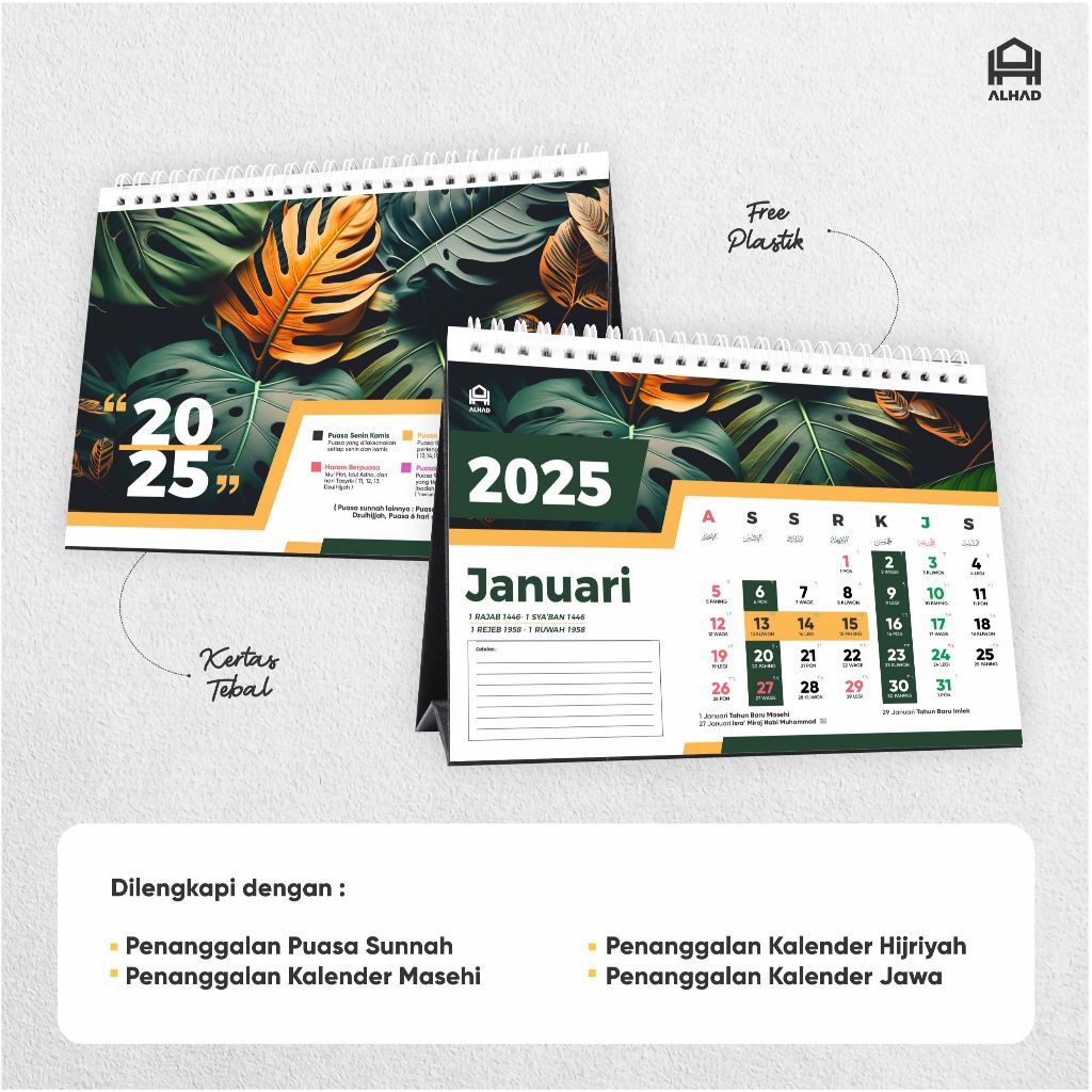 

Kalender Meja 2025 I Kalender Puasa I Bisa Custom I M04