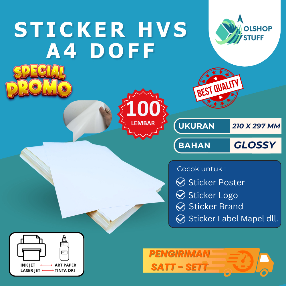 

HJK Kertas Stiker Label A4 Glossy 50 Lembar