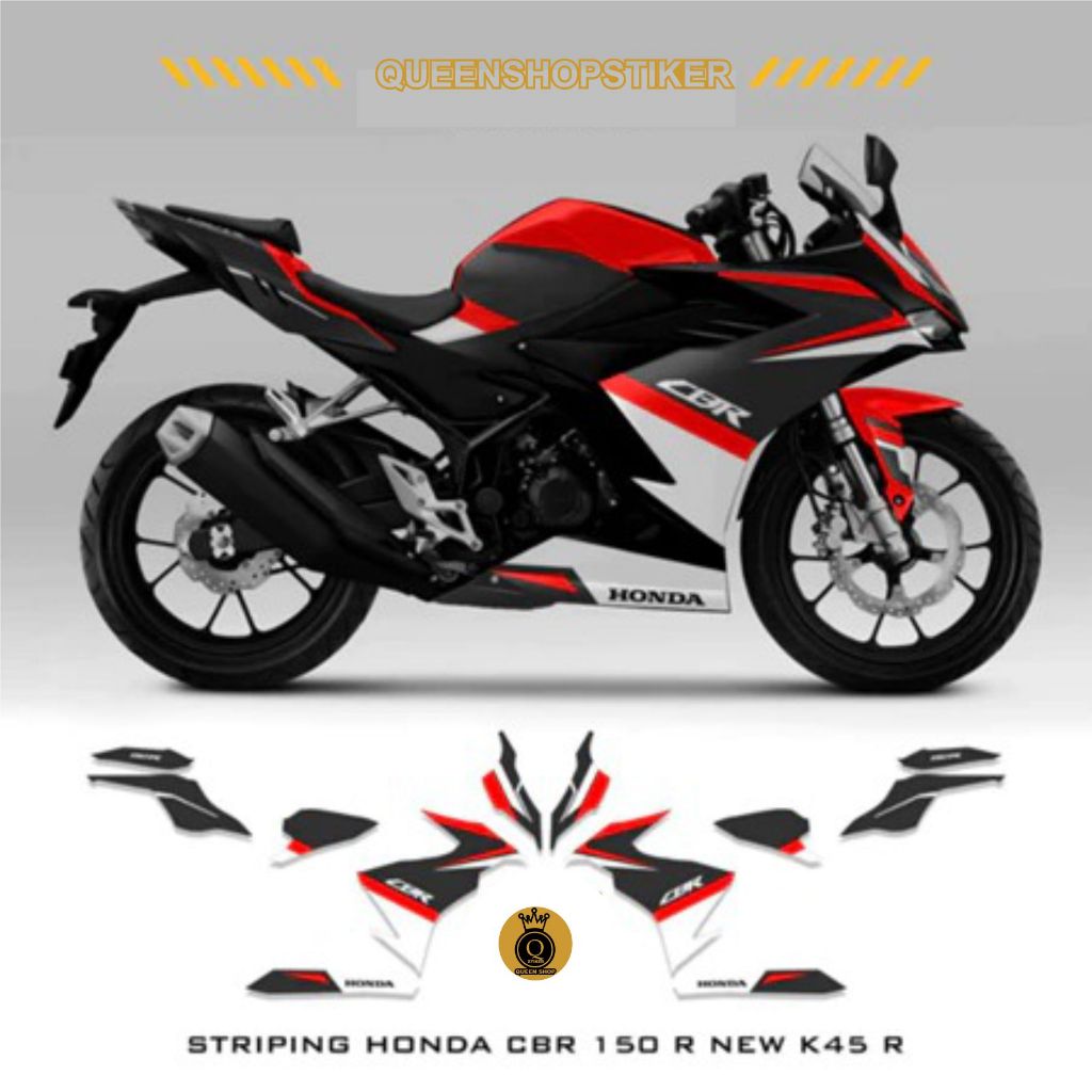 STRIPING CBR150R K45R / MOTIF 10 / CBR 150R / STICKER / STIKER MOTOR VARIASI CBR 150 / LIST MOTOR / 