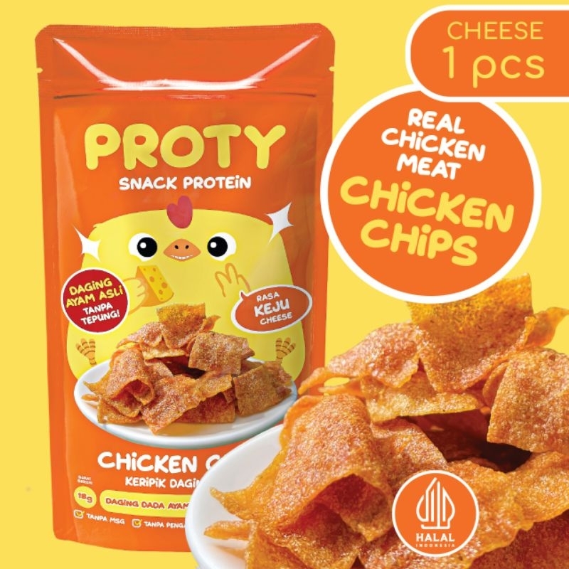 

Proty Snack Protein Chicken Chips Gluten Free Cheese Keju