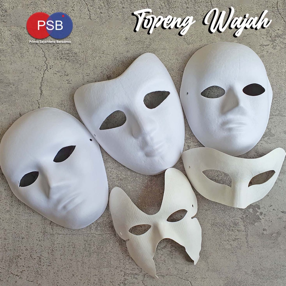 Stock baru Topeng Lukis Wajah Polos  Topeng Karakter  Topeng Polos  Face Mask