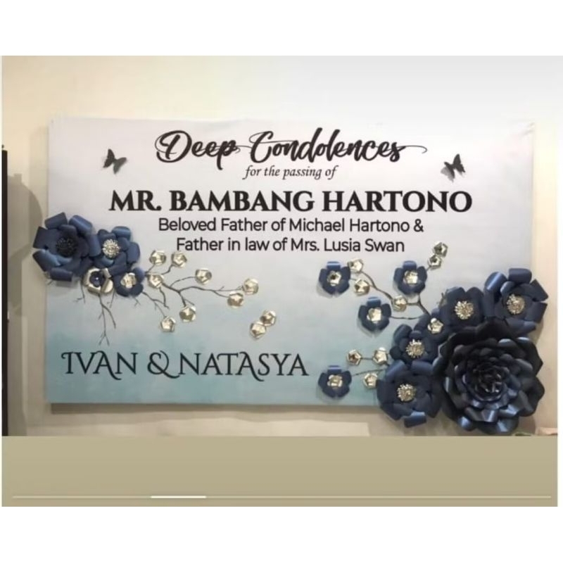 pesenan paper flower bunga papan