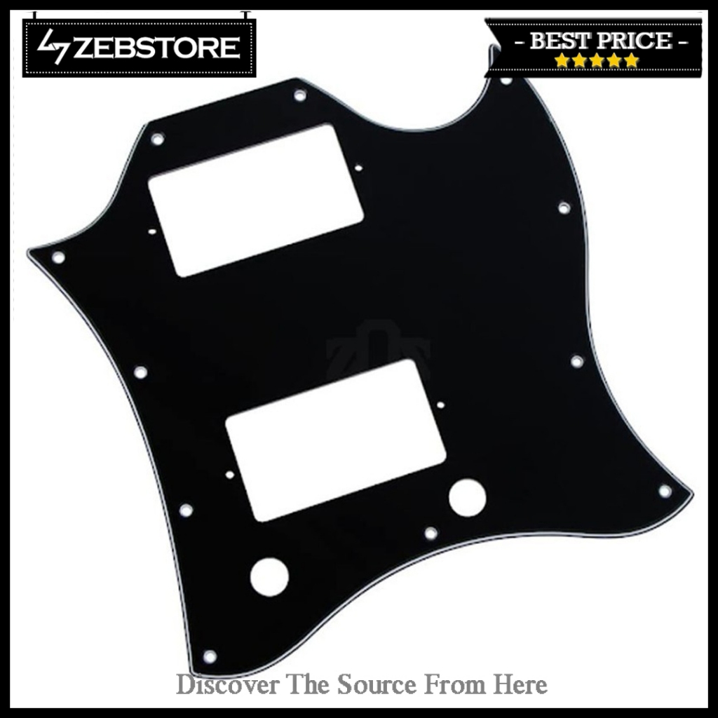 Pickguard Pelindung Body Gibson SG Full Face H-H Black 3Ply
