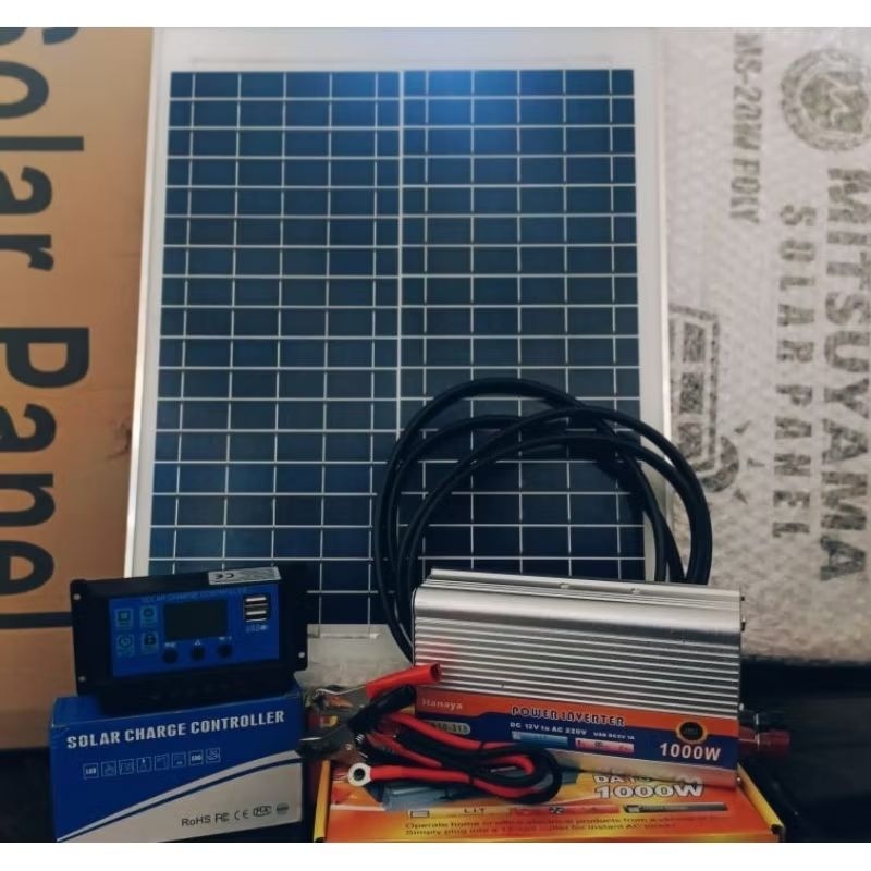 Panel Surya Set 20 WP Inventer 1000 Watt