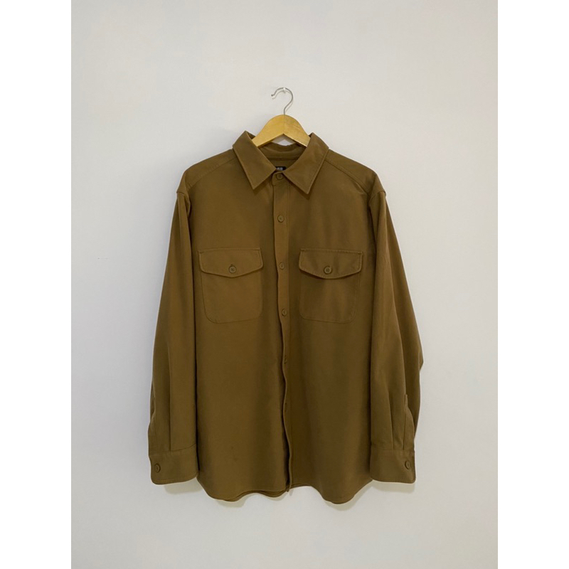 Uniqlo Overshirt Jersey - Brown