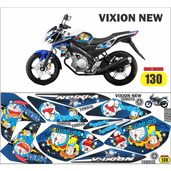 stiker body yamaha vixion led 2012 2013 2014 animasi doraemon sonic hello kitty striping vixion