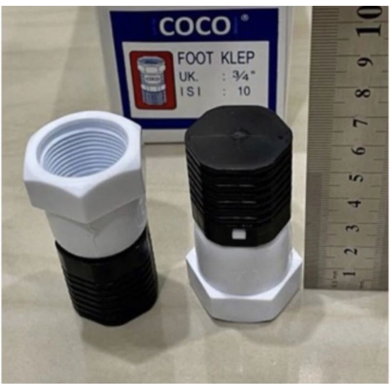 foot klep air COCO pvc 3/4 inchi / tusen Valve klep bawah pipa air saringan pipa klep bawah mesin po