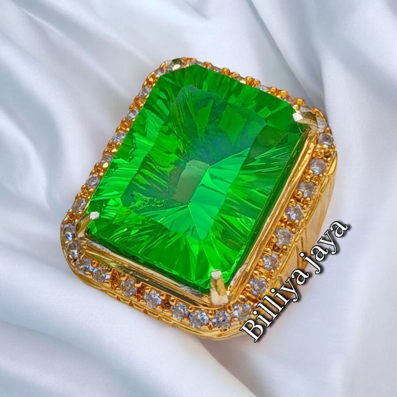 CINCIN BATU GREEN MOLDAVITE UKURAN JUMBO HIGH QUALITY
