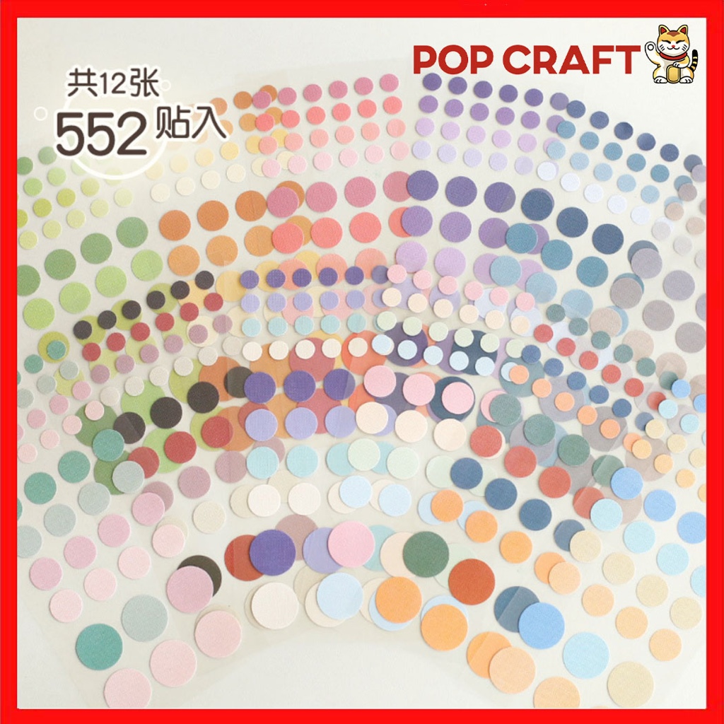 

PC Stiker Dekor Momo Sticker Dot Aesthetic Buku Jurnal Stiker Kertas Dekor MACARON DOTS Paper DIY