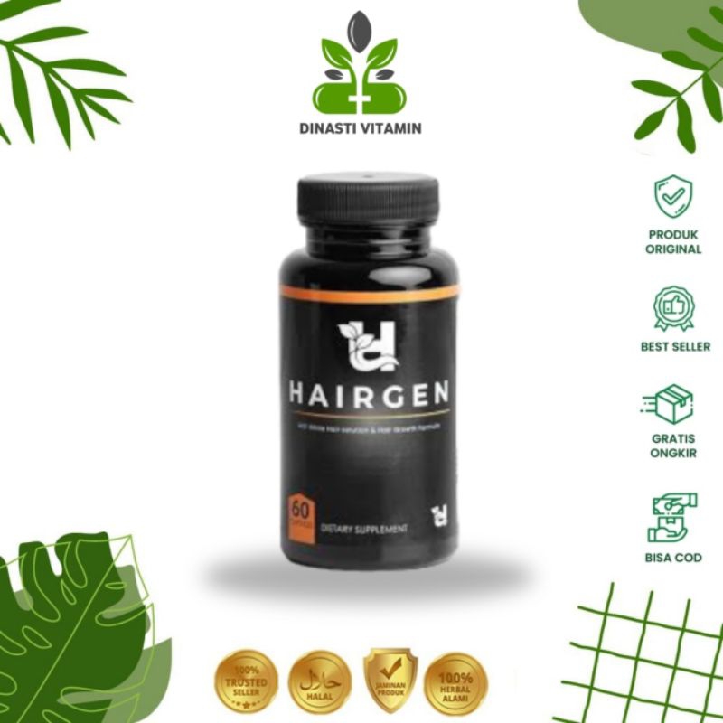 Hairgen Supplement Vitamin Penghitam Rambut Secara Permanen Original