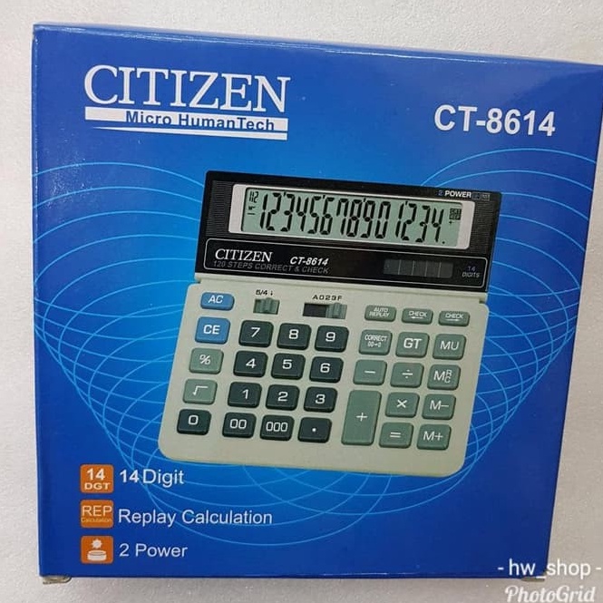 

ART G5D7 Kalkulator Citizen Ct 8614 Kalkulator Citizen 14 Digit Calculator CT8614