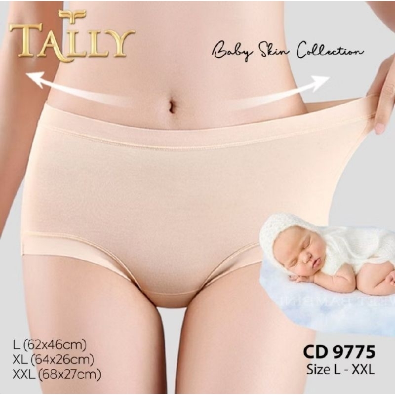 TERACOTTA19  - [1 PCS] Celana dalam wanita gadis remaja TALLY 9775 Cotton Baby Skin L-XXL