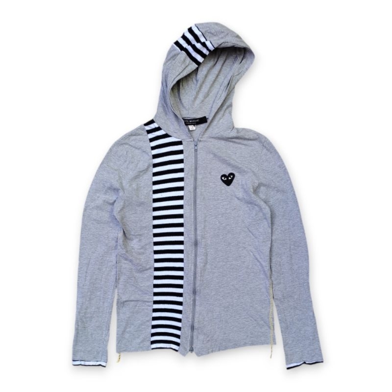 Junya Watanabe Comme des Garcons Striped Pacthwork Zip Hoodie