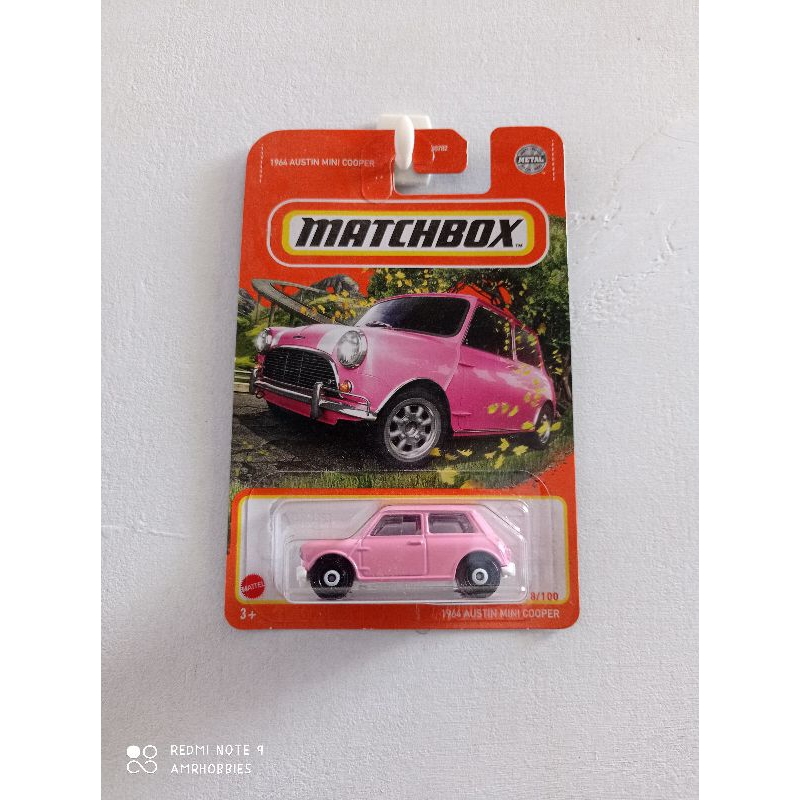 Matchbox austin mini cooper pink