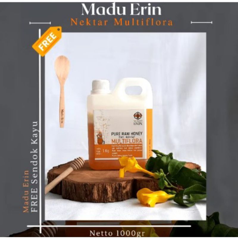 

Madu Erin Madu Murni Asli 1 Kg Multiflora Standar Sni