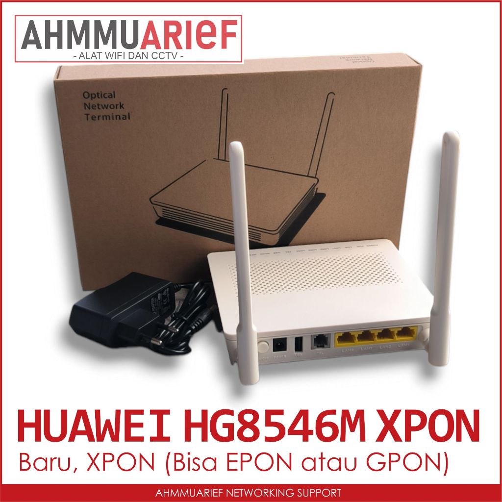 BARU - MODEM ONT ONU HUAWEI ECHOLIFE HG8546M XPON (BISA EPON ATAU GPON) ROUTER ACCESS POINT WIFI WIR