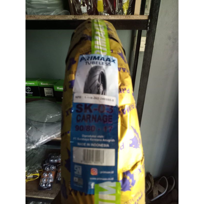 BAN PRIMAX SK03 90/80 RING 17 MODEL PIRELLI DIABLO ROSSO TUBLES TYPE ORIGINAL