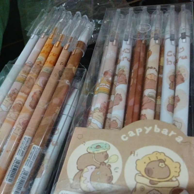 

Pulpen Gel Capybara Sanrio Stationery Kuromi Melody Pompompurin Cinnamoroll