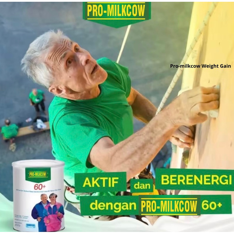 

PRO-MILKCOW 60+ Rasa Vanila & Coklat 200 Gram Tanpa Kaleng