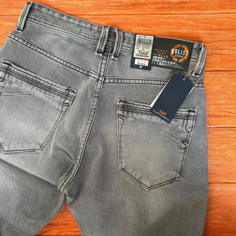 VOLIST - Celana Pendek Pria Jeans Distro Denim Dewasa