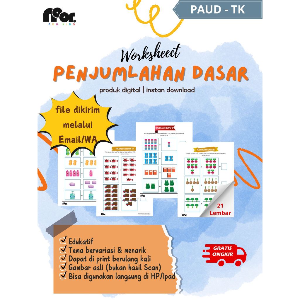 Worksheet Printable Aktivitas Anak Usia 2 3 4 5 6 Tahun TK PAUD PRESCHOOL PDF