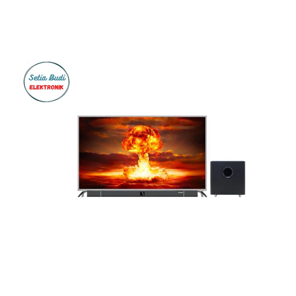 LED TV 55 INCH POLYTRON 4K UHD CINEMAX SOUNDBAR PLD-55BU8850 /W