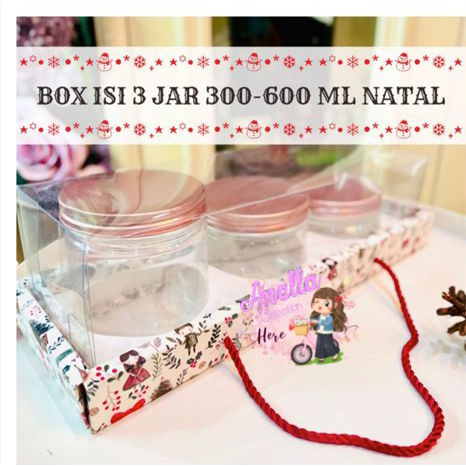 

Box Tutup Mika isi 3 Jar 300 - 600 ML Natal