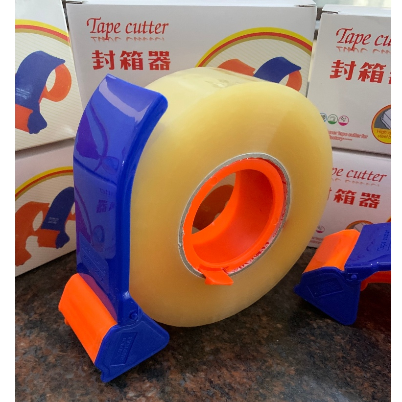 

Dispenser Tape Jumbo Biru / Pemotong Lakban / Tape Cutter 2” Plastik, TAJAM