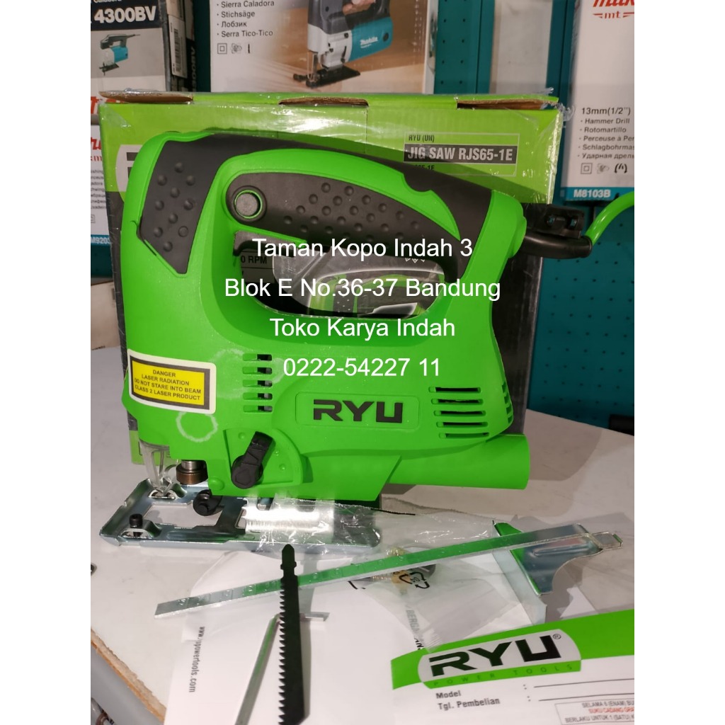 Mesin Gergaji Jigsaw RYU Tekiro RJS65-1E Jig Saw Ryu With LASER Variable Speed