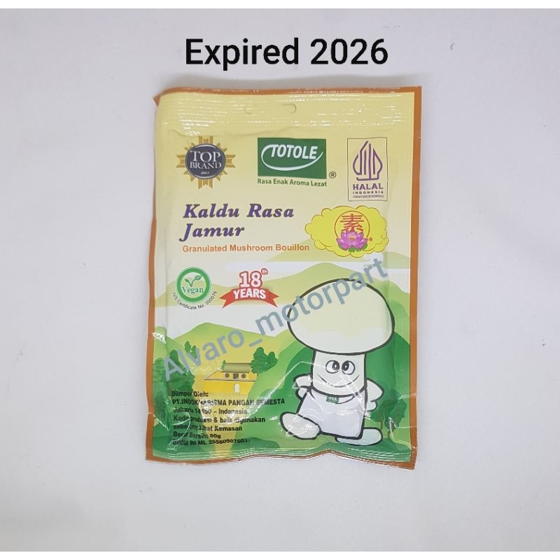 

Totoke Kaldu Jamur Totole kaldu jamur 80gram Kaldu jamur bumbu masak