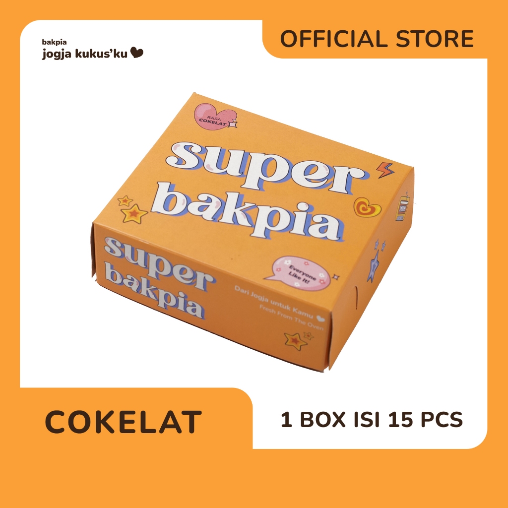 

SUPER BAKPIA Rasa Cokelat isi 15 l Oleh-oleh Khas Jogja l Bakpia Basah l Bakpia Satu Hati