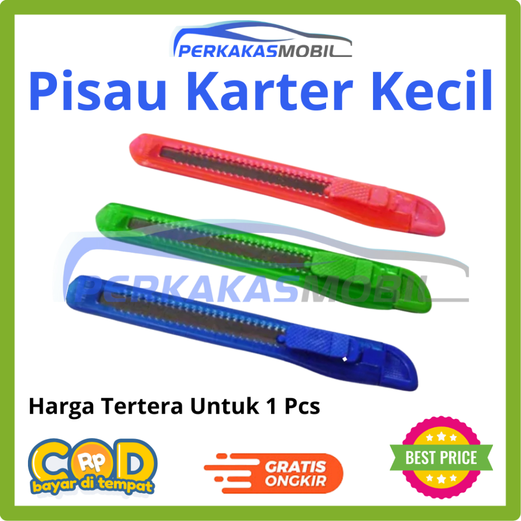 

Pisau Karter Potong Kertas Kecil Warna Warni 1 Pcs