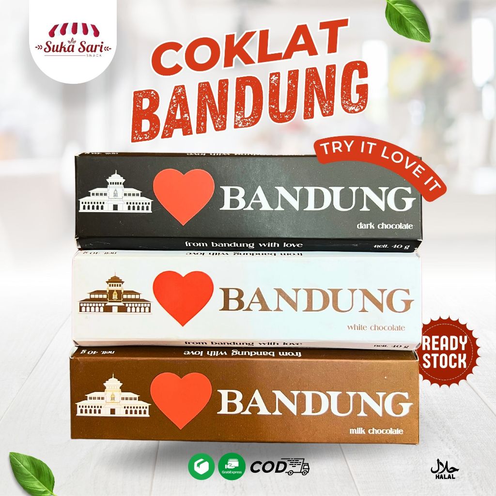 

Coklat I Love Bandung Asli Garut Dark Chocolate 40Gram | Sukasari Snack