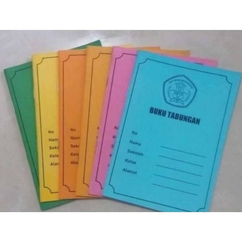 

Buku tabungan bisa pake logo sekolah isi 6 lembar