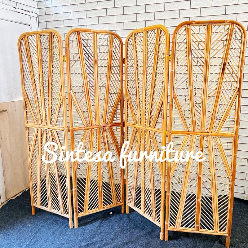 penyekat ruangan minimalis / penyekat mushala/penyekat ruangan rotan/sketsel rotan alami/ sketsel jo