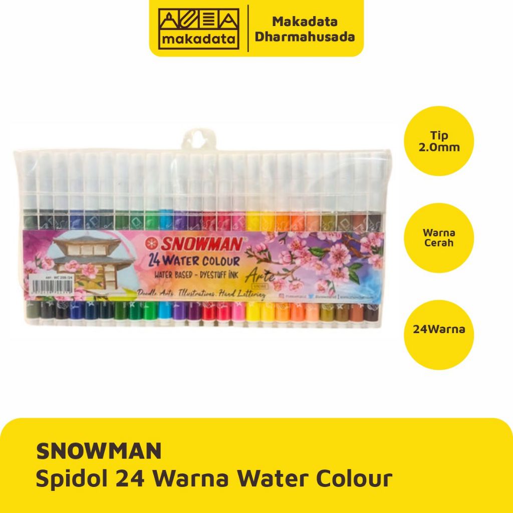 

SPIDOL SNOWMAN 24 WARNA WATER COLOUR (1 SET)