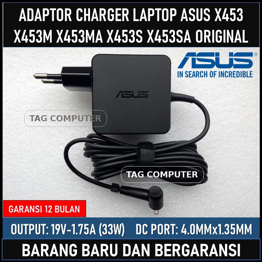 ADAPTOR CHARGER LAPTOP ASUS X453 X453M X453MA X453S X453SA ORIGINAL