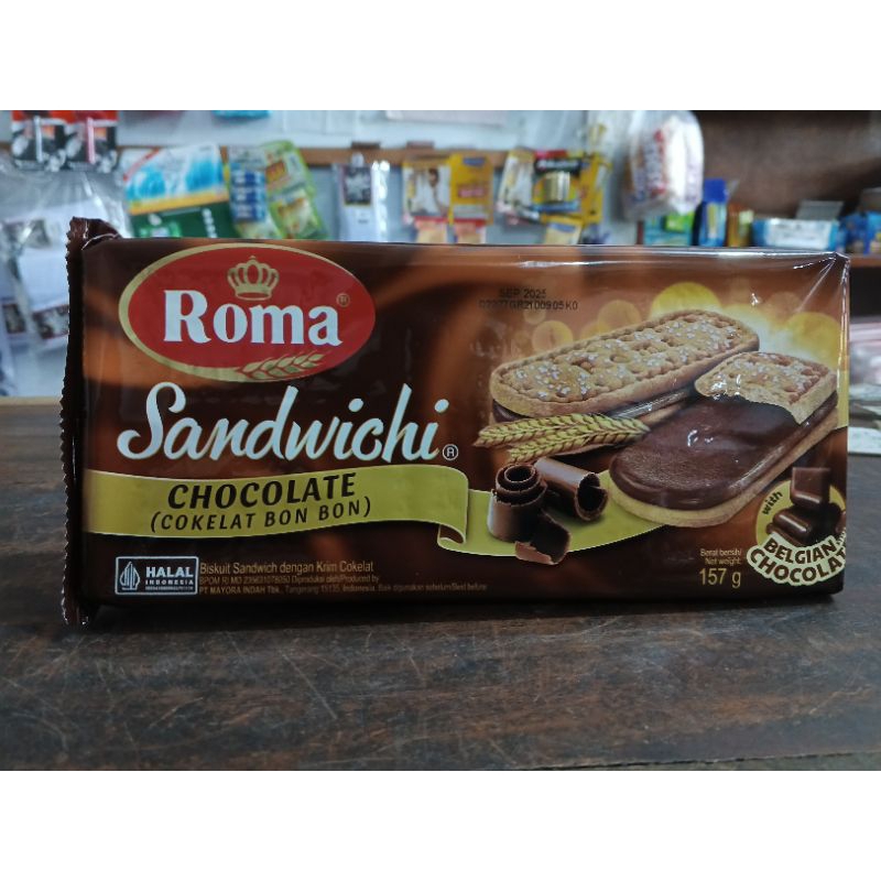 

ROMA SANWICHI CHOCOLATE 157GR BELGIAN STYLE CHOCOLATE