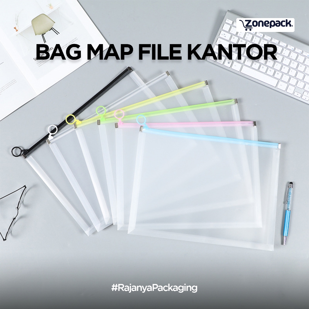 

Bag Map File Kantor | Zipper Bag Dokumen | Map Dokumen A4 Folio A5 | Zipper File Transparant | Zipper Bag Gagang Transparan Doff Bag