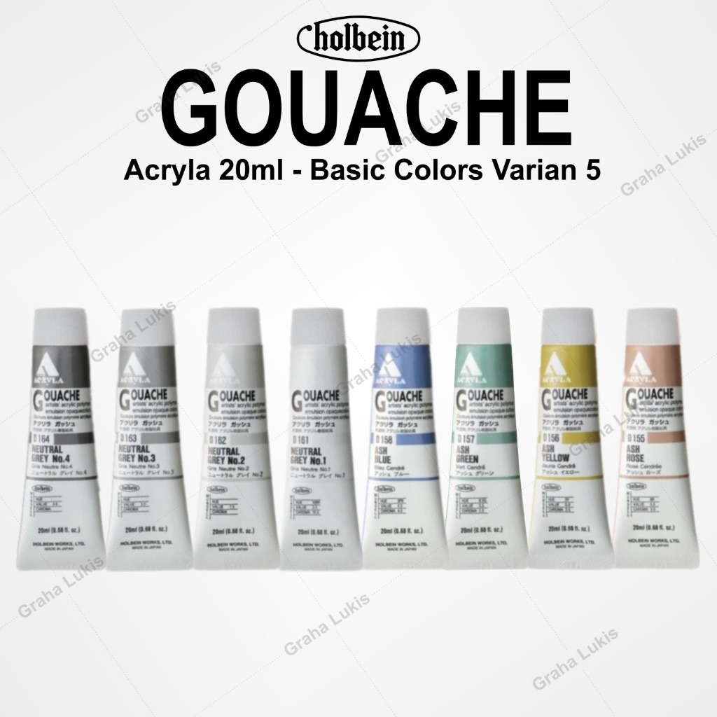 

Holbein Acryla Gouache 20ml (Basic Colors) Varian 5