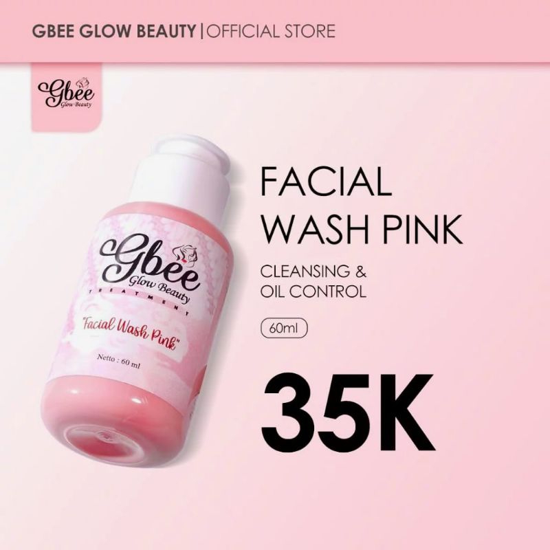 Gbee Glow Beauty Facial Wash pink Sabun cucimuka/ Sabun pembersih wajah / sabun gbee glow beauty