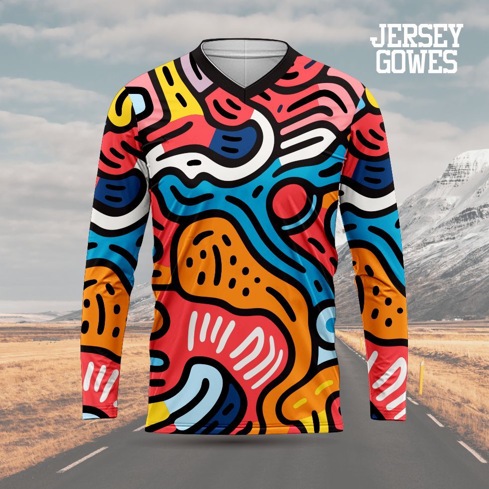 JERSEY SEPEDAH JERSEY GOWES RIDE BIKE BAJU KAOS GOWES LENGAN PANJANG FULL PRINTING FREE NAMA