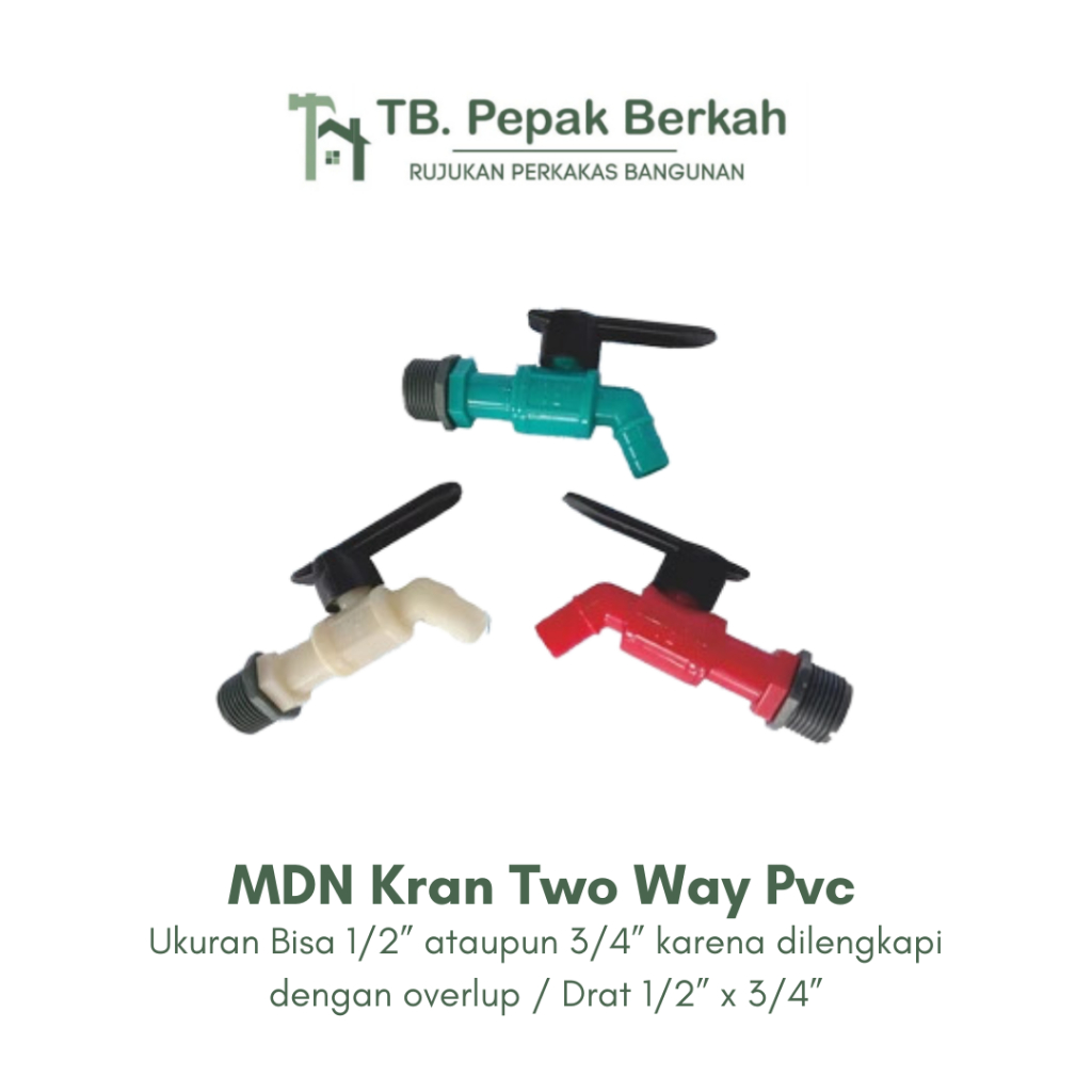 Kran Air Kran Tembok Two Way PVC Panjang  MDN
