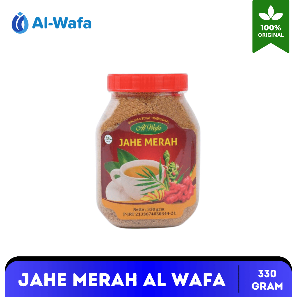 

Al Wafa Jahe Merah Bubuk Original Obat Penghangat Badan Dan Masuk Angin / Jahe Toples 330gram