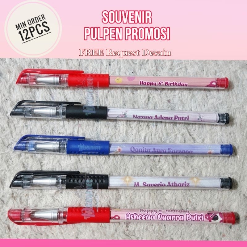 

Souvenir Pulpen Bolpoin Promosi Gratis Desain Min Order 12pcs