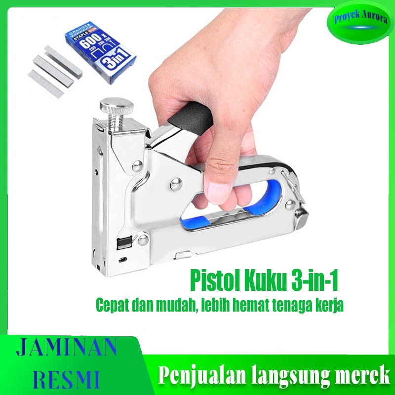 

【Flash Sale!!!】Staples Stapler Staple Gun Alat Tembak Paku Staples Manual 3 in 1 /staples tacker
